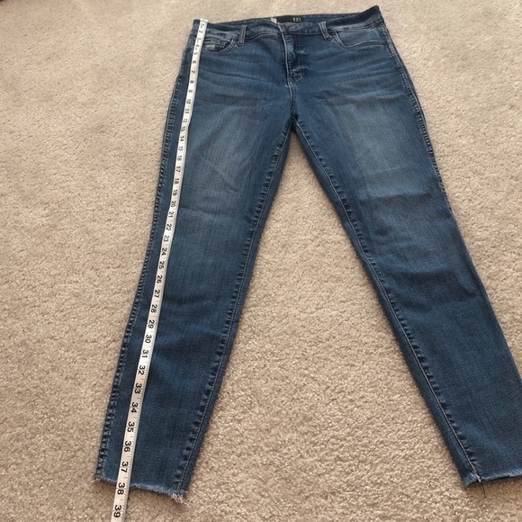 Kut From The Kloth Donna Fab Ab High Waist Raw Hem Ankle Skinny Jeans Size 10 - Picture 3 of 13